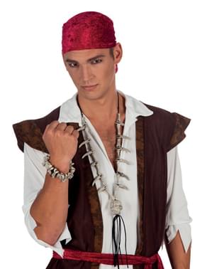 Pulsera de calaveras piratas para adulto