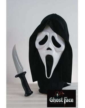 Ensemble Masque Halloween Scream (Ghostface) + Faux Couteau Ensanglanté - Matériau EVA Léger - Pour Cosplay, Fêtes Effrayantes