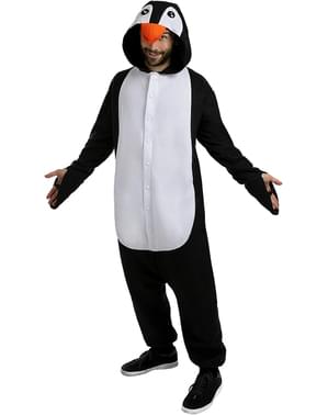 Pingvino onesie kostiumas suaugusiems