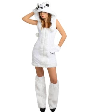 Дамски костюм на бяла мечка – макси размер