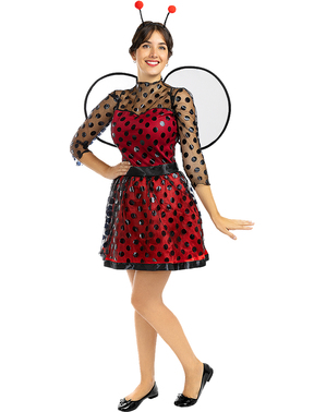Ladybug Kostyme til Dame Plusstørrelse