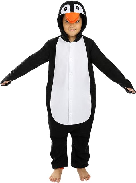 Fato de pinguim onesie para menino