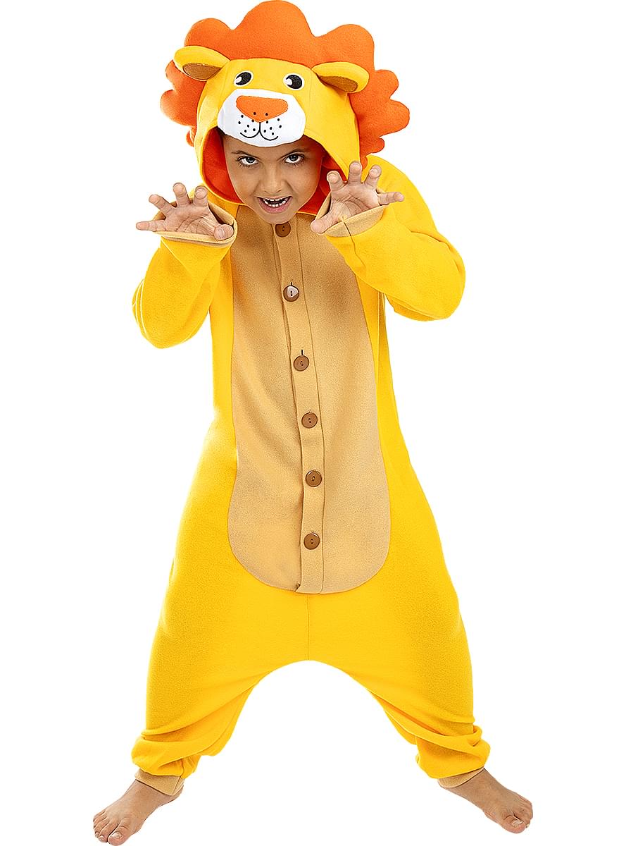 Fato de leão onesie para menino