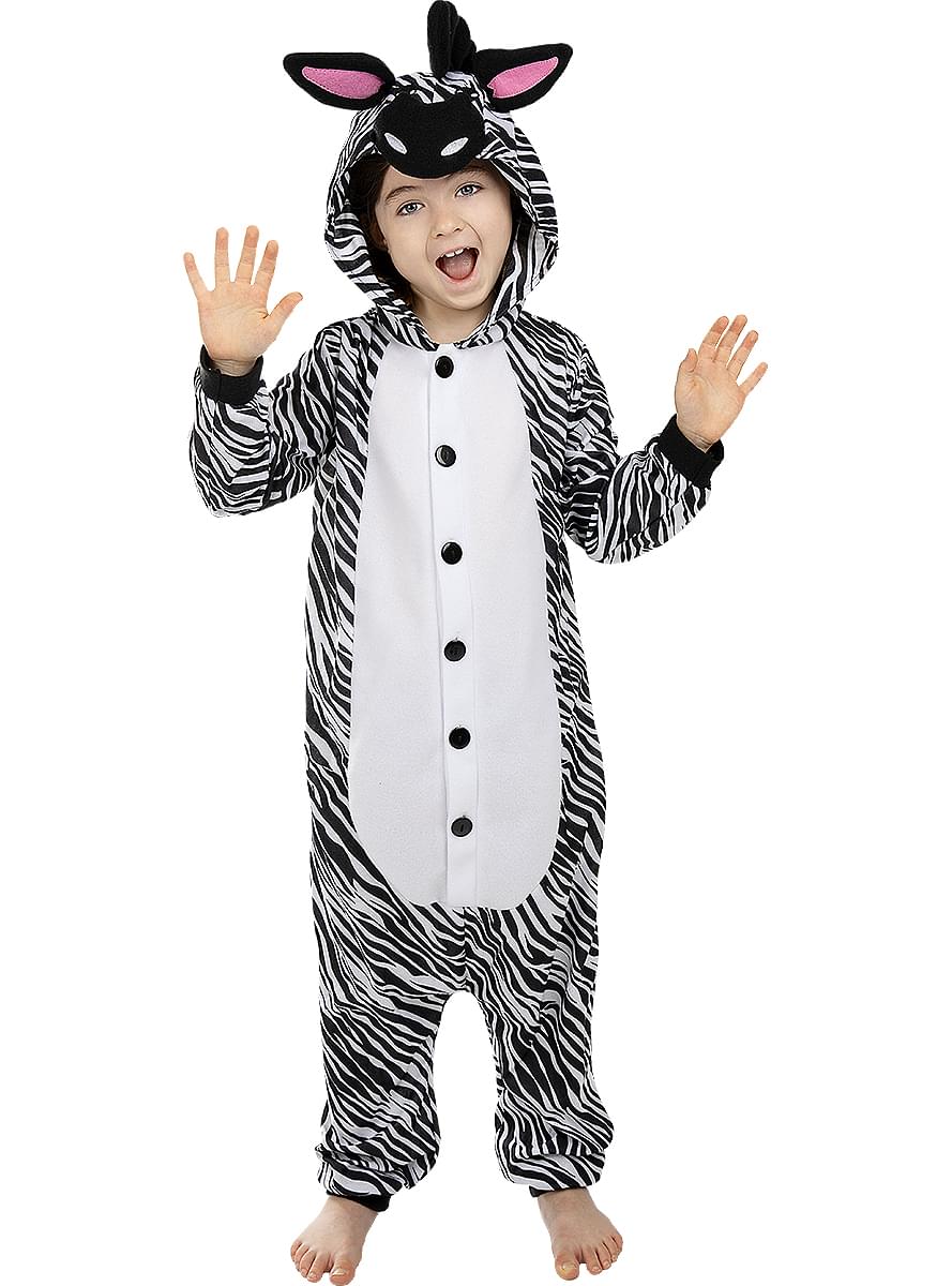 Kigurumi Zebra Maskeraddräkt för barn