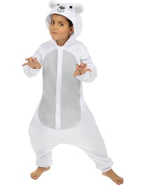 Bijeli medvjed jednodijelni kostim za djecu
