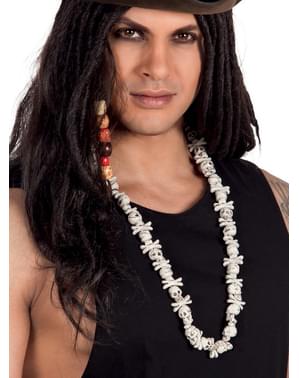 Colier cu cranii de pirați pentru adult