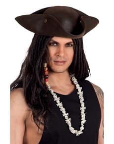 Collier tête de mort pirate adulte