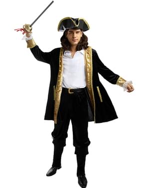 Deluxe piratski kostum za moške;  večja velikost – Colonial Collection