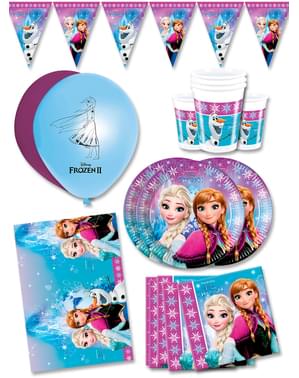 Premium Frozen Birthday Decorations for 16 People - Northern Lights