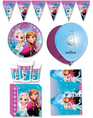 Premium Frozen Birthday Decorations for 8 People - Northern Lights