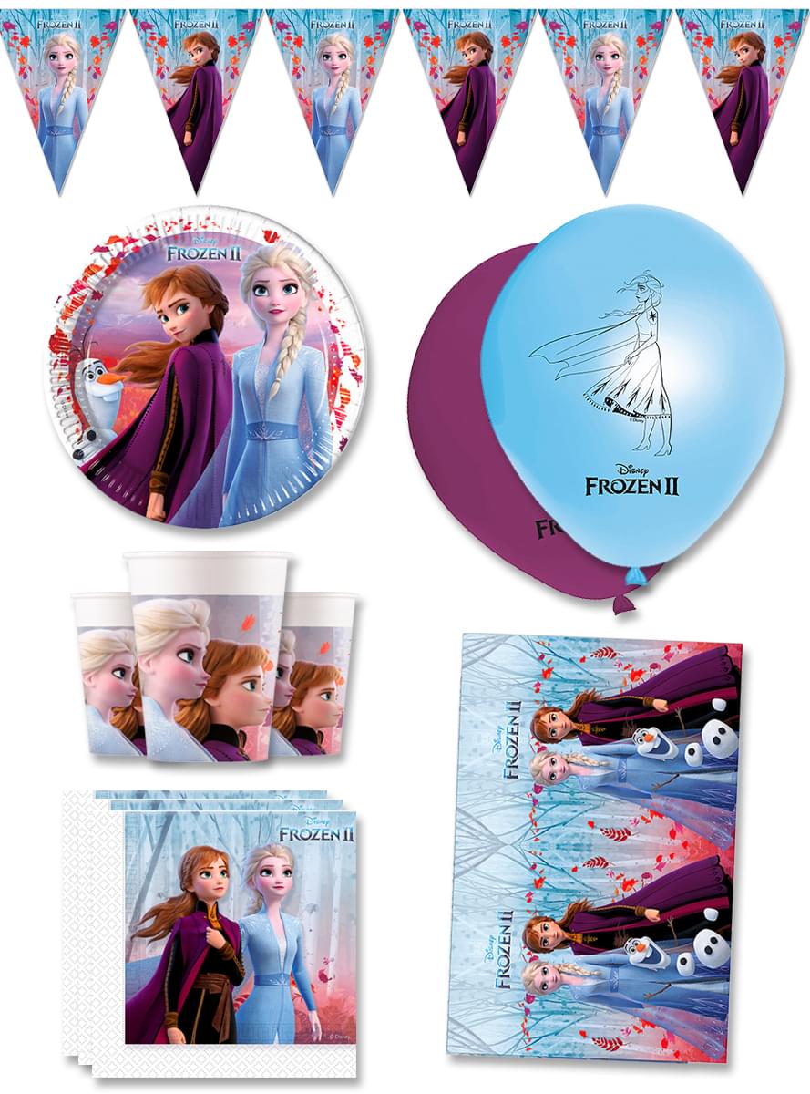 Premium Frozen syntymäpäiväkoristeet 8 hengelle