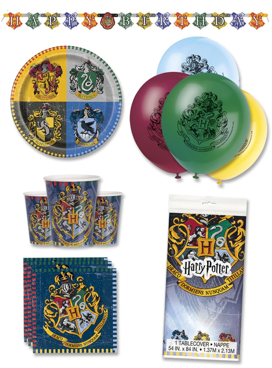Kit anniversaire Harry Potter Maisons 8 personnes premium 