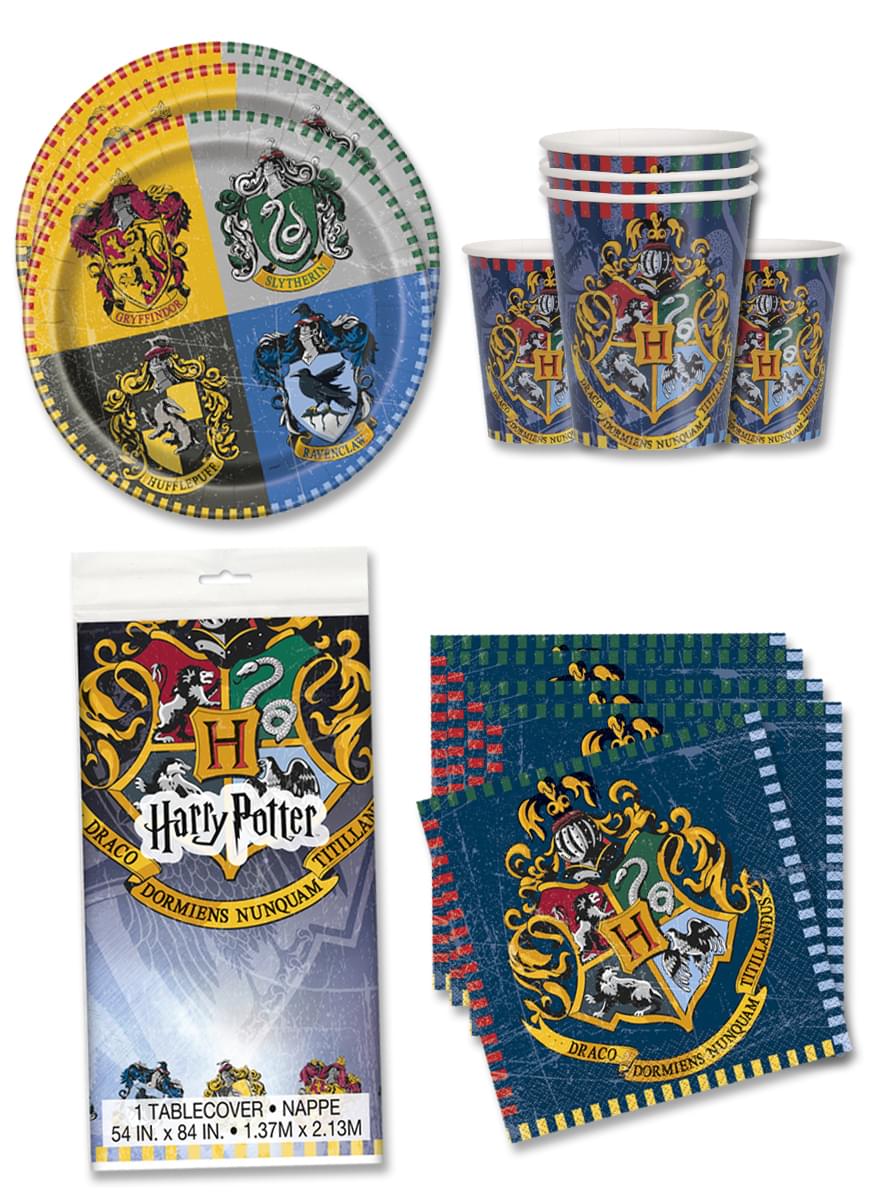 Harry Potter-verjaardagsdecoratie voor 16 personen - Zweinstein