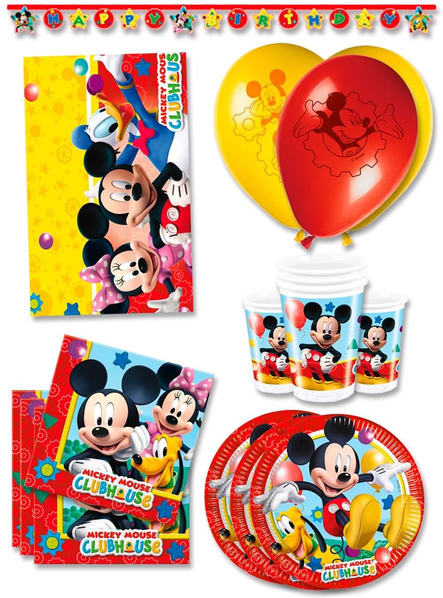 Premium Mickey Club House-verjaardagsdecoratie voor 16 personen