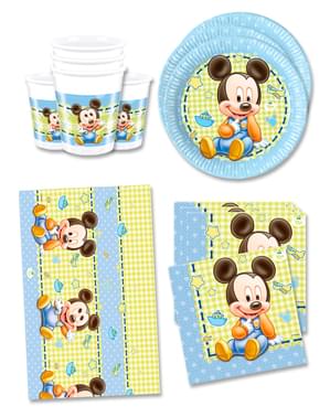 Mickey Birthday Decorations for 16 People - Baby Mickey