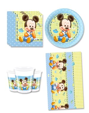 Micky Geburtstagsdeko 8 Personen - Baby Mickey