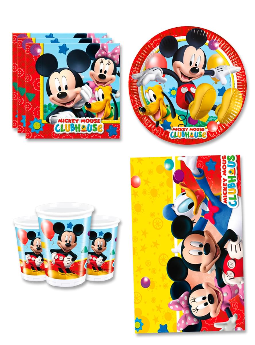 Mickey Fødselsdagsdekorationer til 8 Personer - Club House