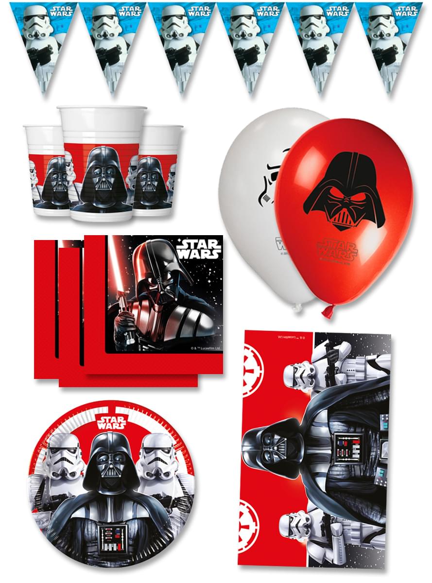 Premium Star Wars Fødselsdagsdekorationer til 16 Personer - Final Battle