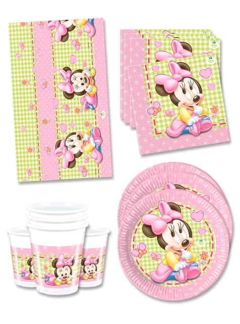 Decoration Anniversaire Baby Minnie 16 Personnes Pour Fetes Et Anniversaires Funidelia