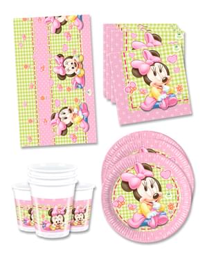 Baby Minnie Birthday Decorations for 16 People