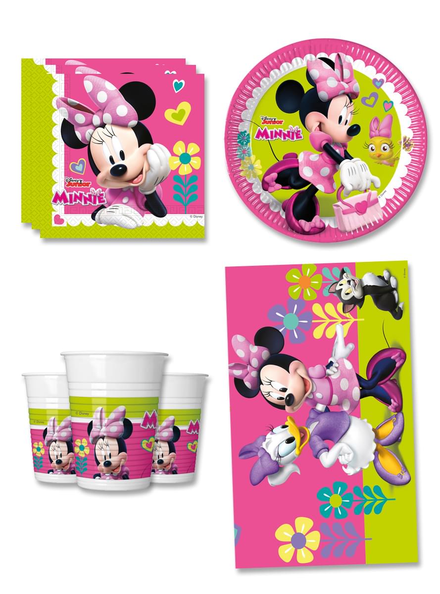 Premium Minnie Mouse Junior Fødselsdagsdekorationer til 8 personer