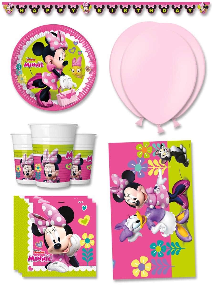 Premium Minnie Mouse Junior Fødselsdagsdekorationer til 8 personer