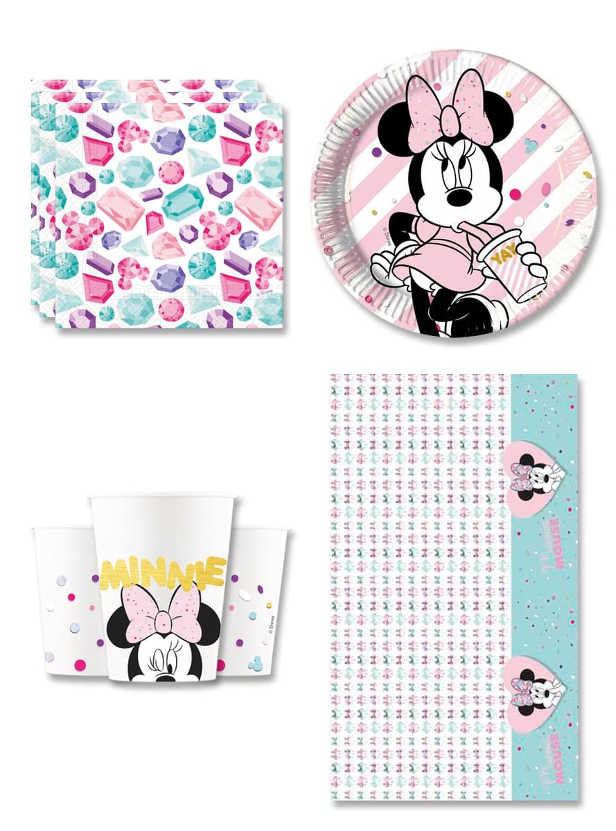 Minnie Party Gem syntymäpäiväkoristeet 8 hengelle