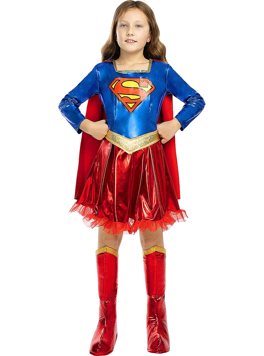 Supergirl deluxe kostume fyrir stelpur