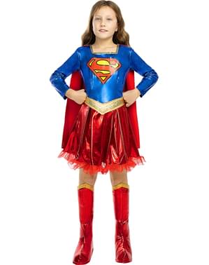 Deluxe Supergirl Kostume til Piger