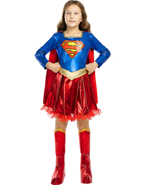 Supergirl deluxe Maskeraddräkt för barn