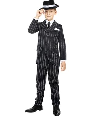 1920s Gangster Costume in Black for Kids