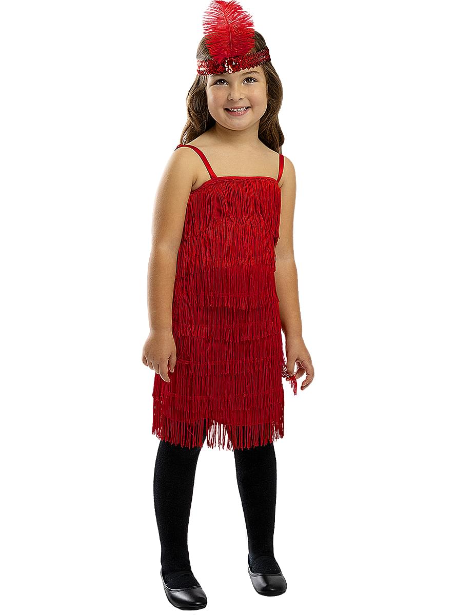 Red Flapper Costume for Girls