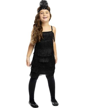 Czarny Strój Chłopczyca (Flapper) dla dziewczynek