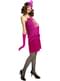1920-tallet Flapper Kostyme i Rosa