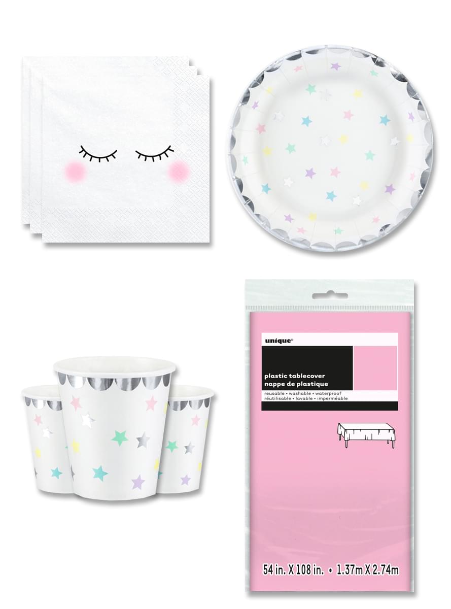 Egyszarvús buli kellékek 6 főnek - Unicorn Collection