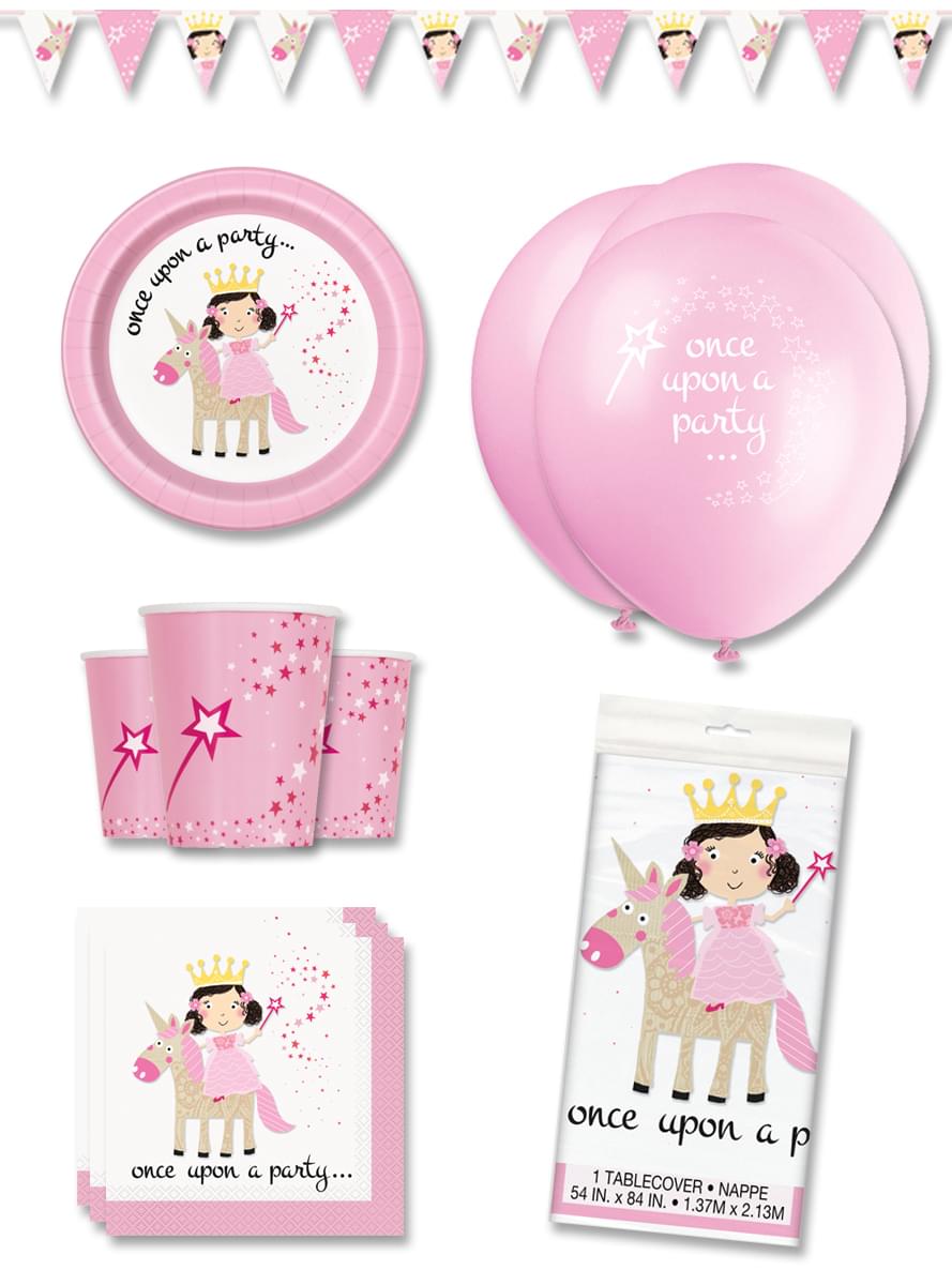 Premium Eenhoorn en Prinses Feestdecoraties voor 8 personen - Magical Unicorn