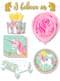 Festdekoration enhörning premium 8 personer - Pretty Unicorn