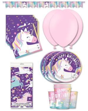 Einhorn Party Deko Premium 16 Personen - Happy Unicorn