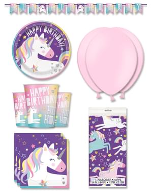 Einhorn Party Deko Premium 8 Personen - Happy Unicorn