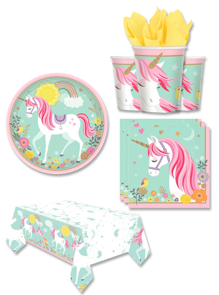 Прикраси для вечірки з єдинорогом для 8 осіб - Pretty Unicorn