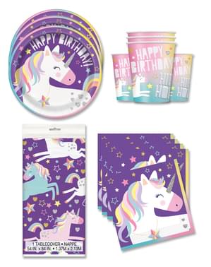 Decorazioni festa unicorno 16 persone - Happy Unicorn