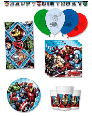 Decorazioni compleanno premium The Avengers 8 persone