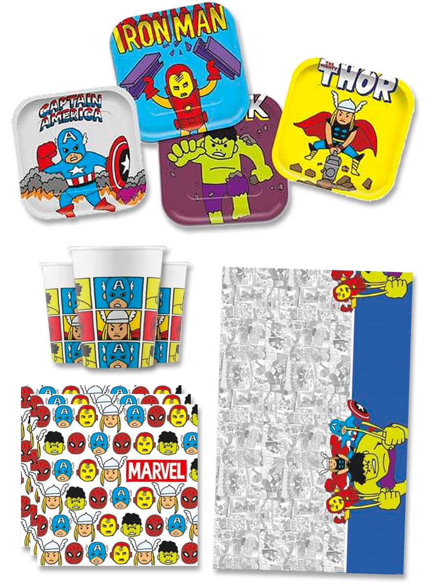 Födelsedagsdekoration Avengers Pop Comic 8 personer