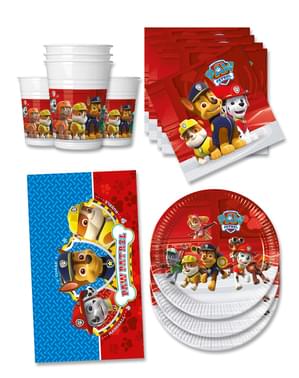 Födelsedagsdekoration Paw Patrol 16 personer - Paw Patrol ready for Action