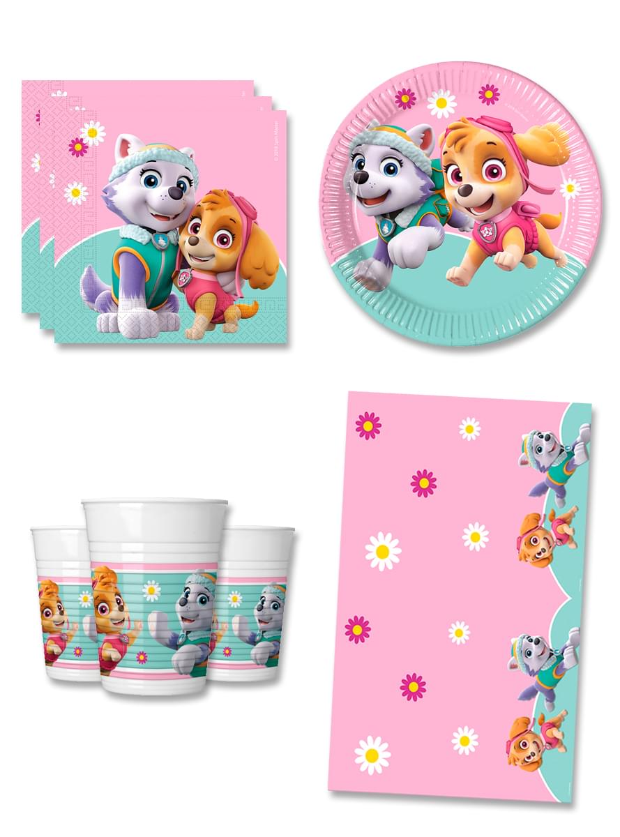 Paw Patrol Bursdagspynt for 8 Personer - Skye & Everest