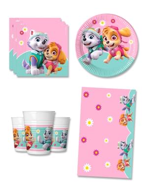 Decorațiune aniversară Paw Patrol 8 persoane - Skye & Everest