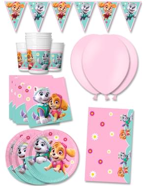 Decorațiune premium pentru ziua de naștere Paw Patrol 16 persoane - Skye & Everest