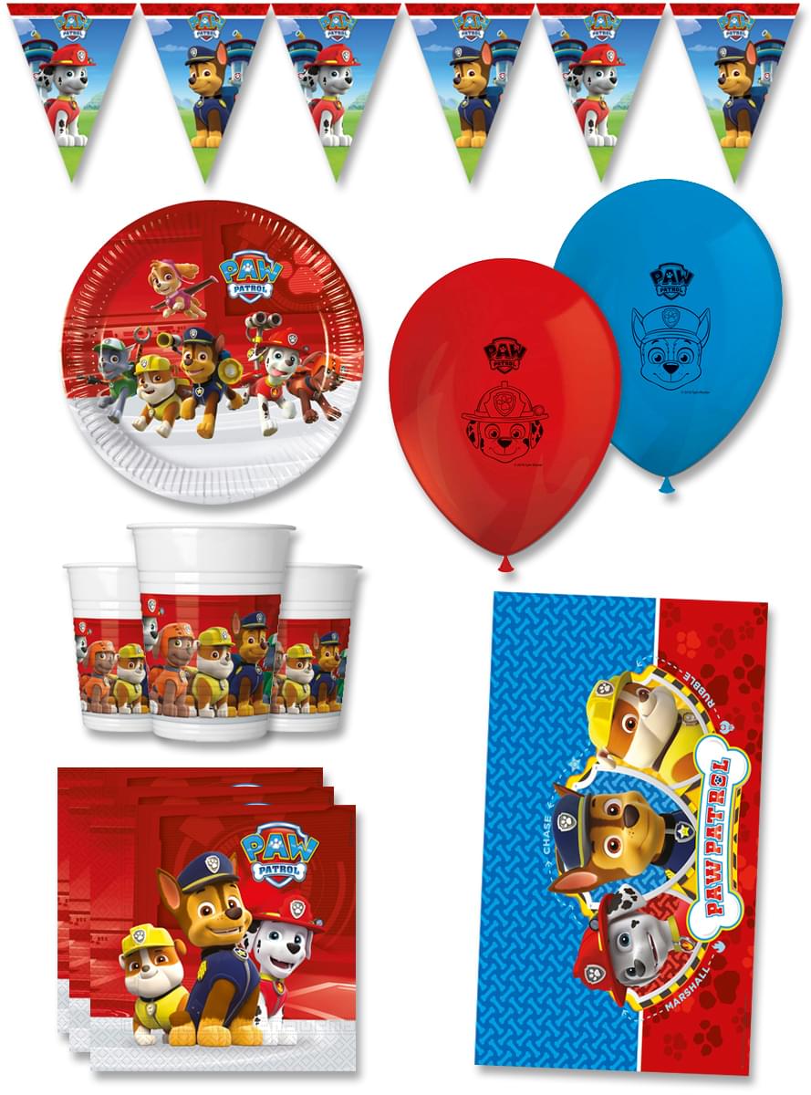 Πολυτελή Διακοσμητικά για Πάρτι Γενεθλίων με τα Σούπερ Κουτάβια για 8 Άτομα - Paw Patrol Ready For Action