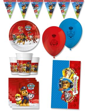 Födelsedagsdekoration premium Paw Patrol 8 personer - Paw Patrol ready for Action