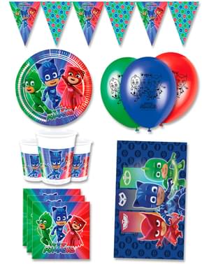 Premium PJ Masks Fødselsdagsdekorationer til 8 personer